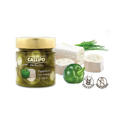 Peperoncini Verdi con Formaggio di Capra Callipo - Bottega La Cosentina