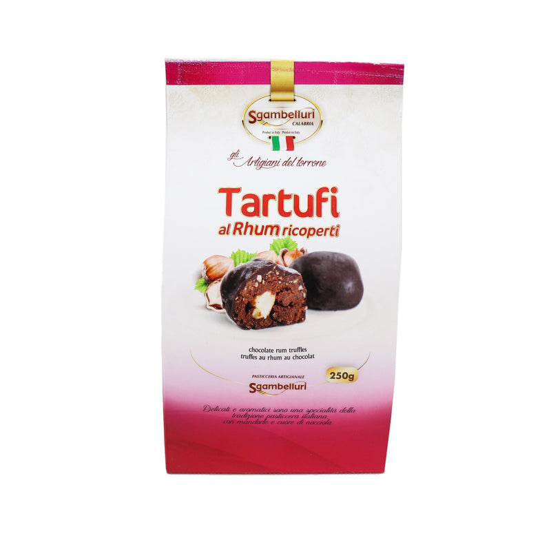Tartufi al Rum ricoperti di Cioccolato Fondente Sgambelluri - Bottega La Cosentina